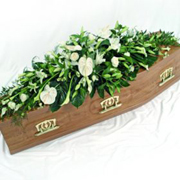 Coffin spray- White Anthurium Spray