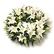 Rounded Lily Wreath